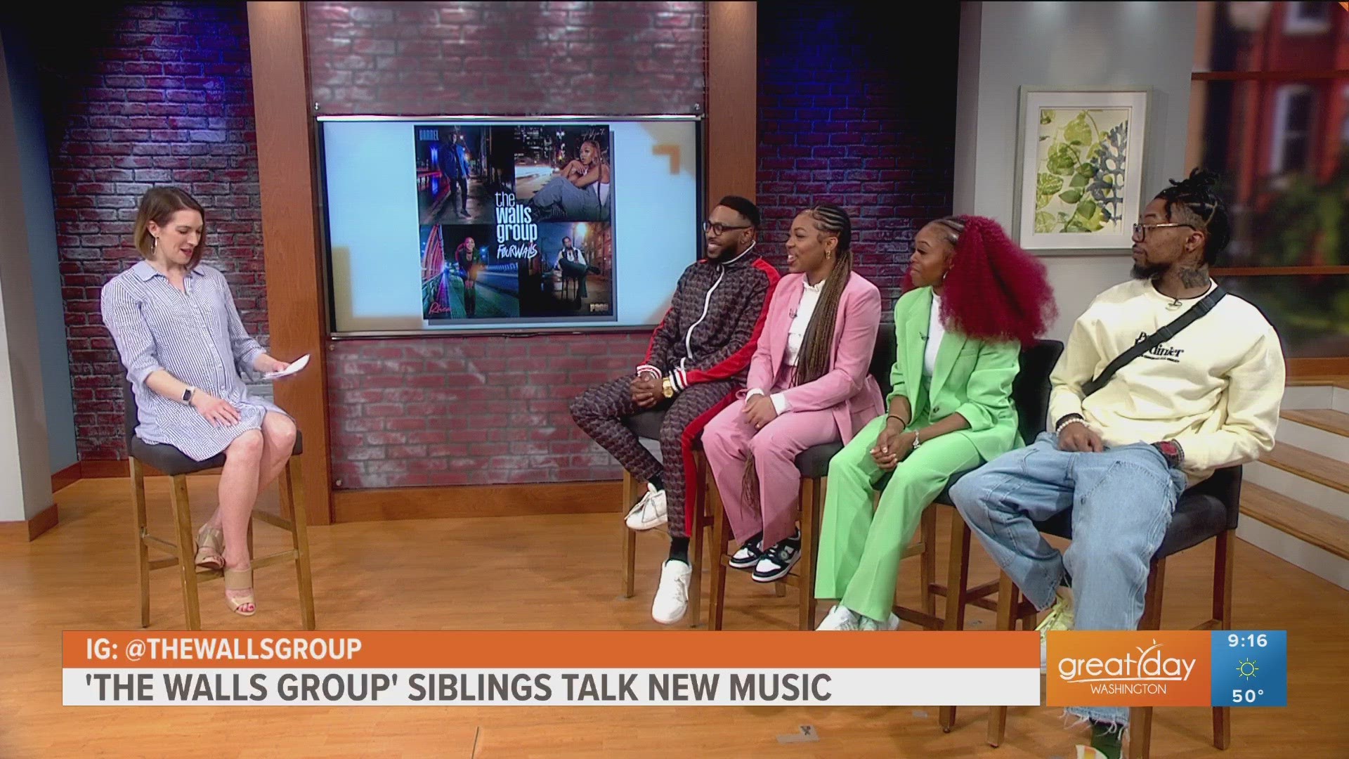 The sibling members of the Grammy nominated and Stellar Award-winning group, The Walls Group, stopped by after their Easter Sunday performance at the Kennedy Center.