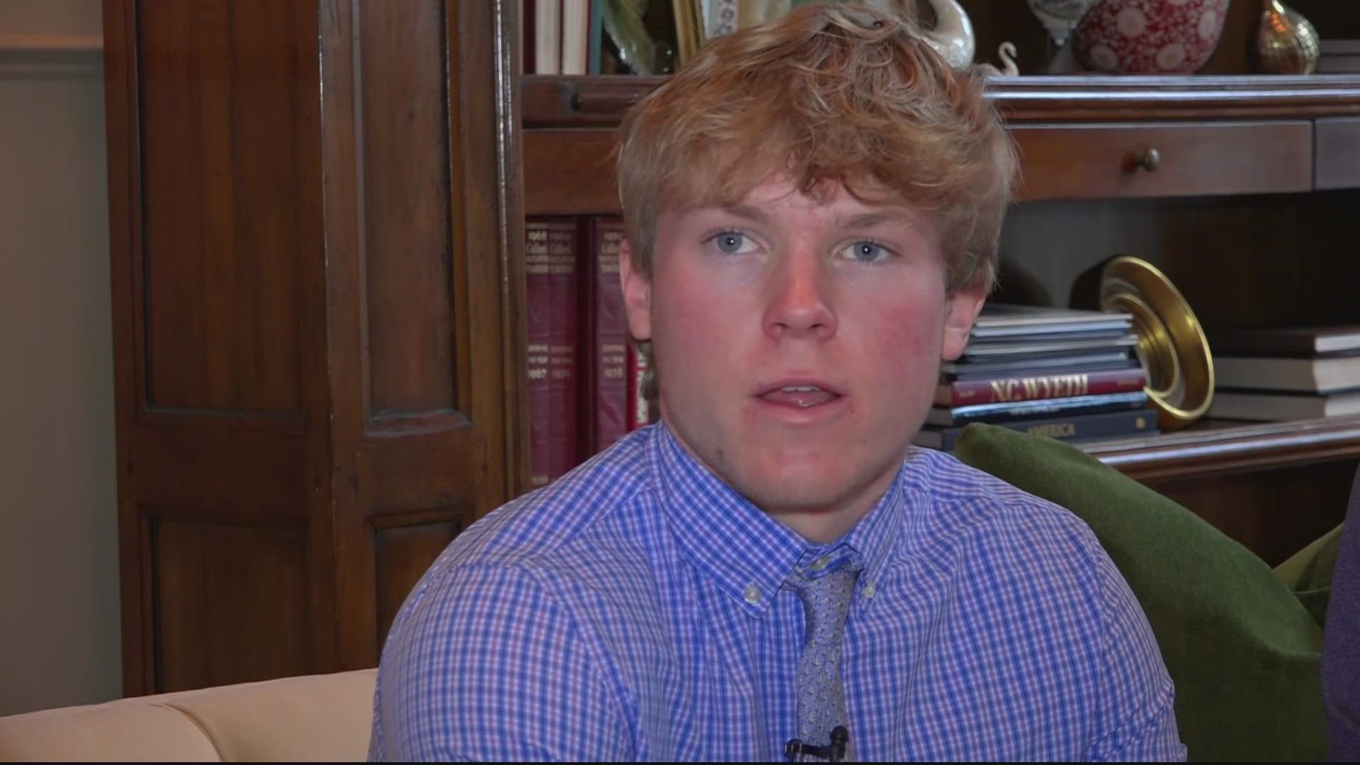 A high school lacrosse player in Maryland who survived a on-field cardiac incident says he's praying for Hamlin too.
