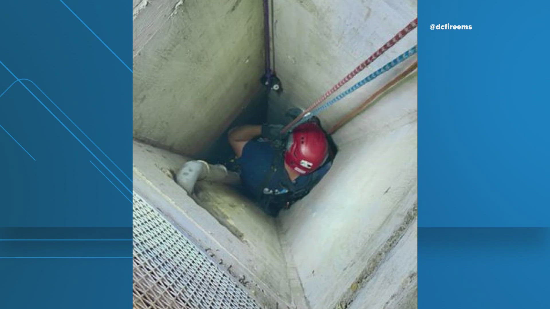 It's unclear how the man fell down the Southwest DC drain in the first place. 