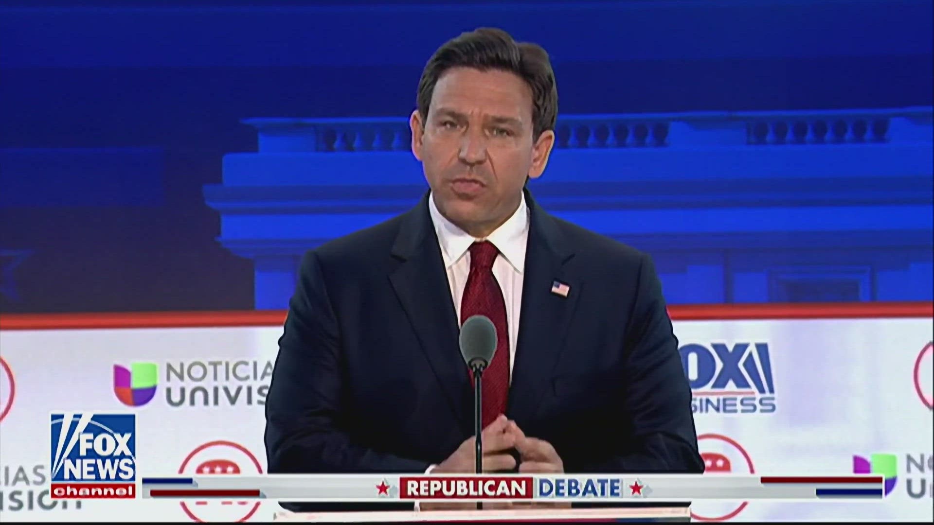 Seven leading Republican candidates shared a debate stage in California.