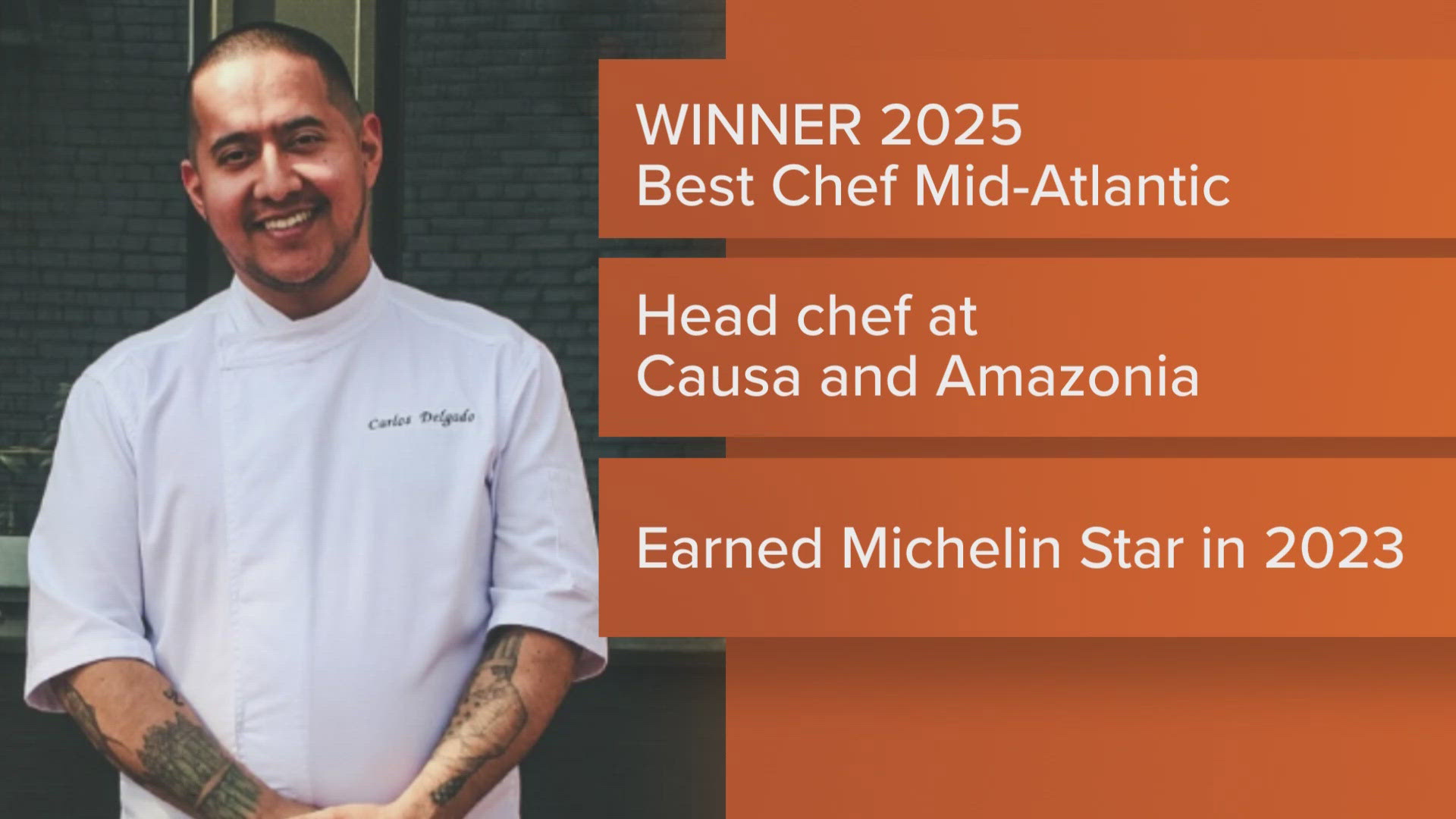 Congratulations to Chef Carlos Delgado!