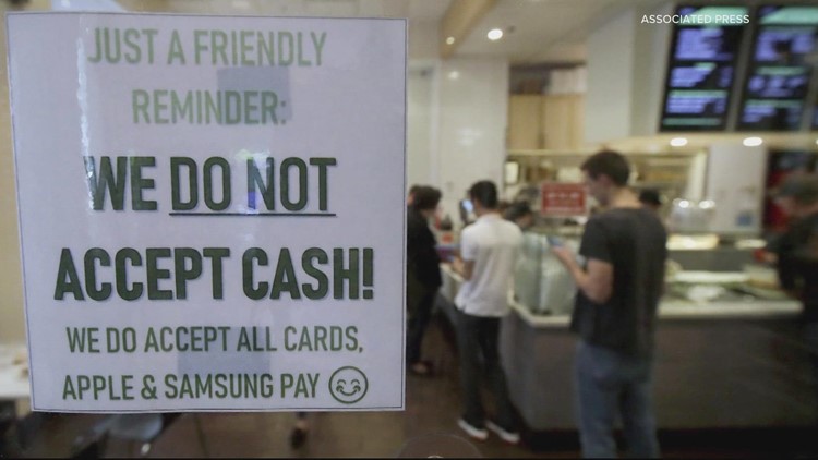 No, there's no federal law requiring businesses accept cash payments