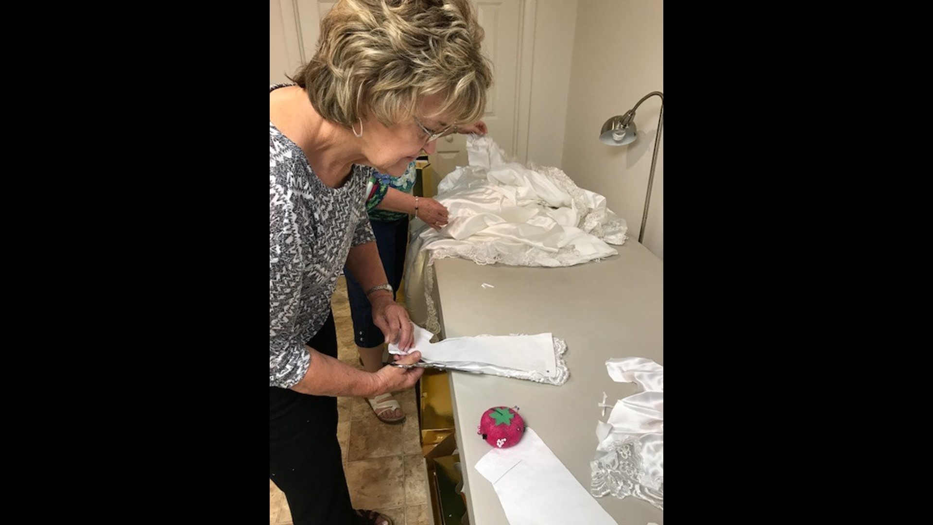 A love story Wedding dresses turned into infant burial gowns