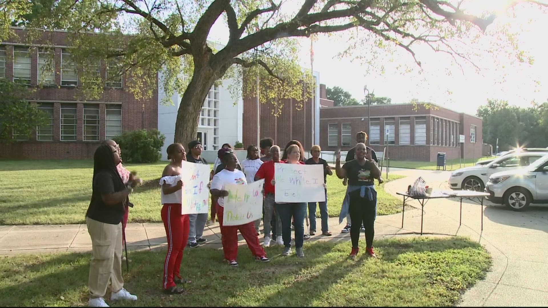 Safe Teach 23 is rallying outside a school board meeting Wednesday to seek more support.