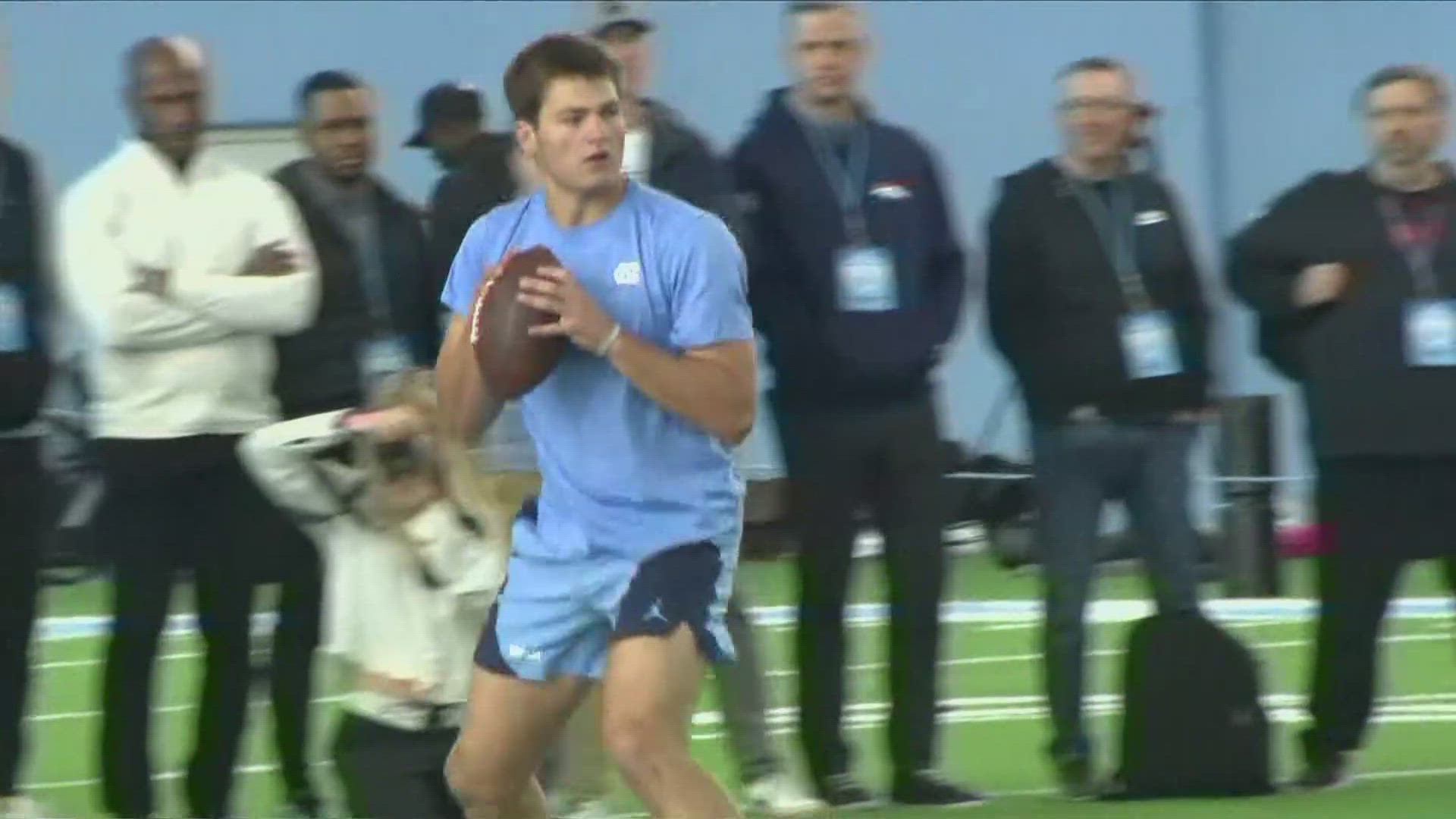 THE COMMANDERS QUEST FOR A QUARTERBACK CONTINUES TODAY, THIS TIME TAKING US DOWN TO TARHEEL COUNTRY.