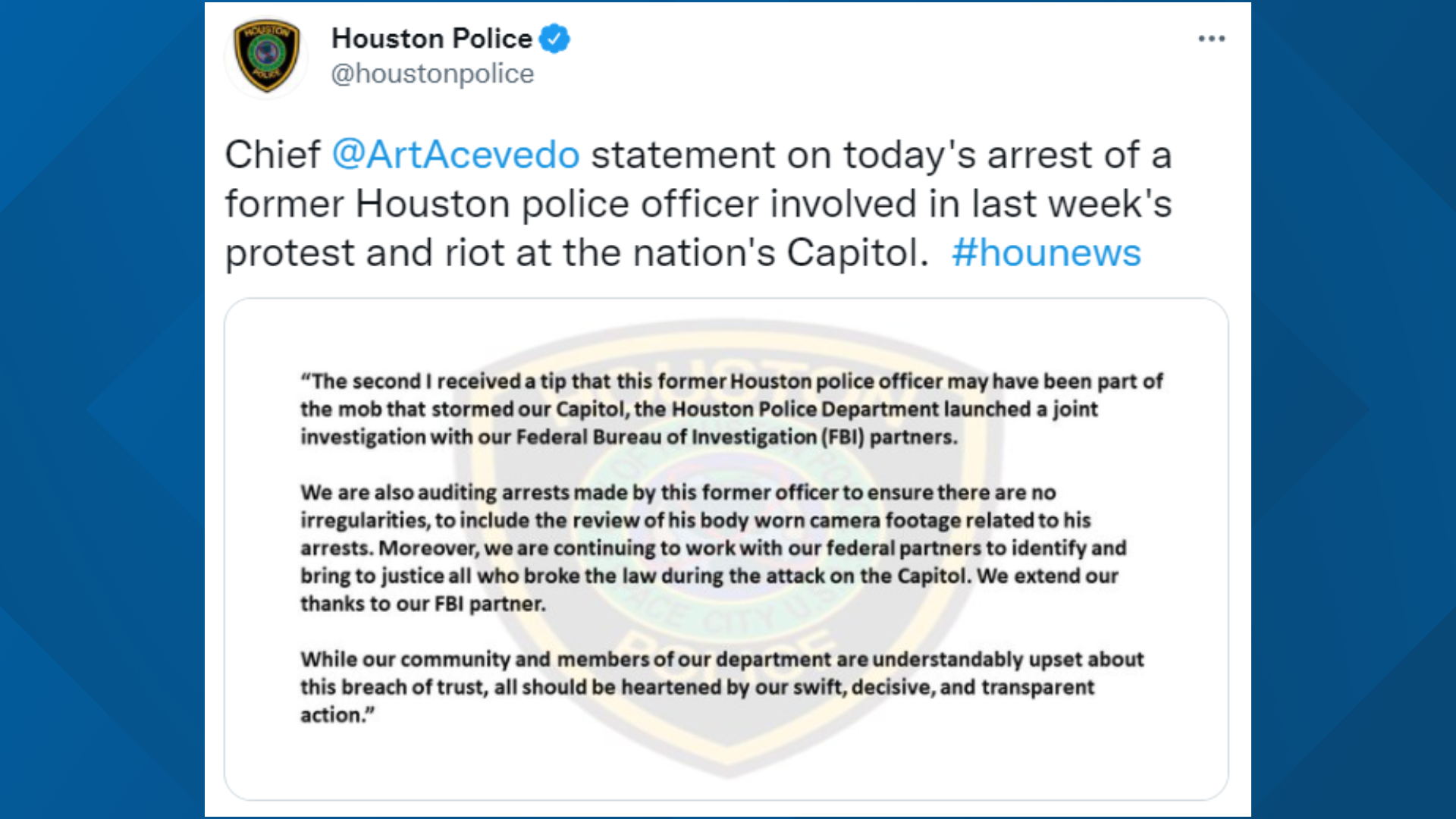 Houston Police Officer pleads guilty to Capitol riot charges | wusa9.com