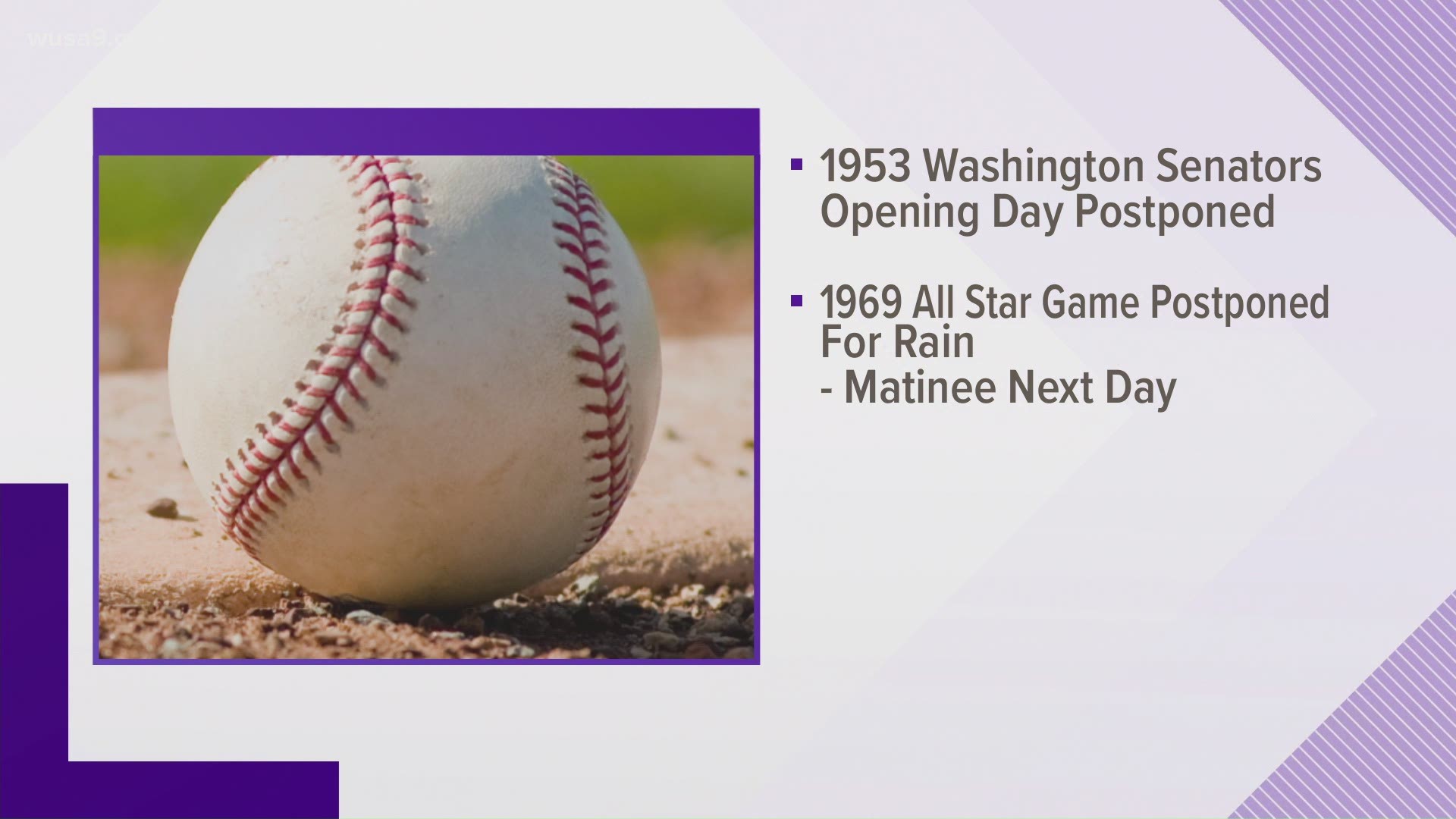 Thursday's "COVID-out" follows rain outs in 1945 and 1953, All-Star game in 1969