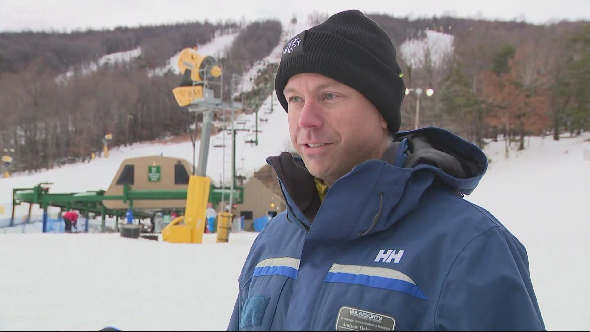 Whitetail Resort in Pennsylvania is preparing for a big weekend of skiing and has the snow cannons ready.