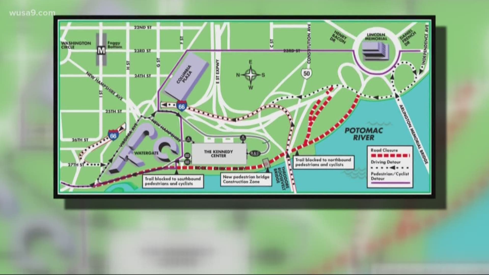 Planned construction work down near the Kennedy Center is going to cause major headaches for commuters and tourists. And it starts Thursday.
