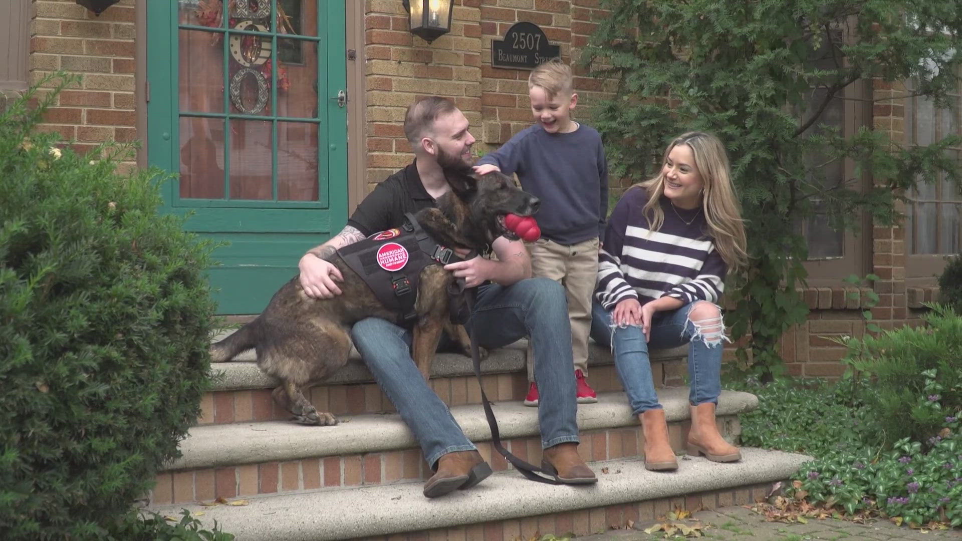 The dog that served in Afghanistan with an Army veteran will now join the family back in Wisconsin.