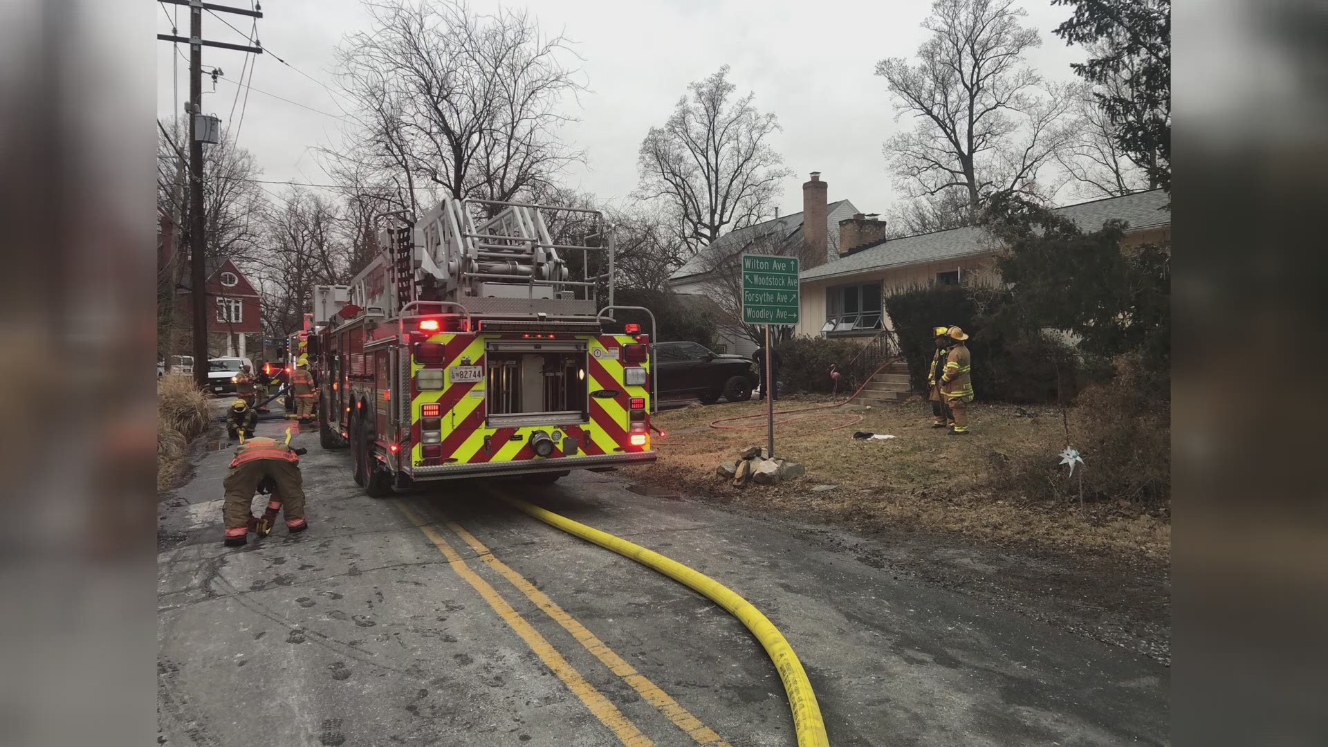 Crews are at the scene of a single house fire on the 2800 block of Woodstock Avenue in Forest Glen Park near Linden Lane.
