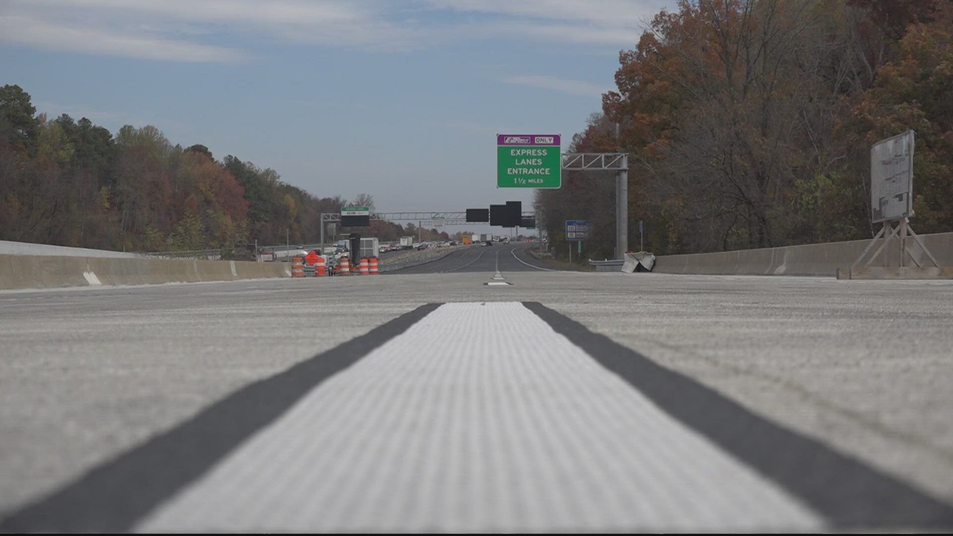 New lanes are expected to open Thursday.