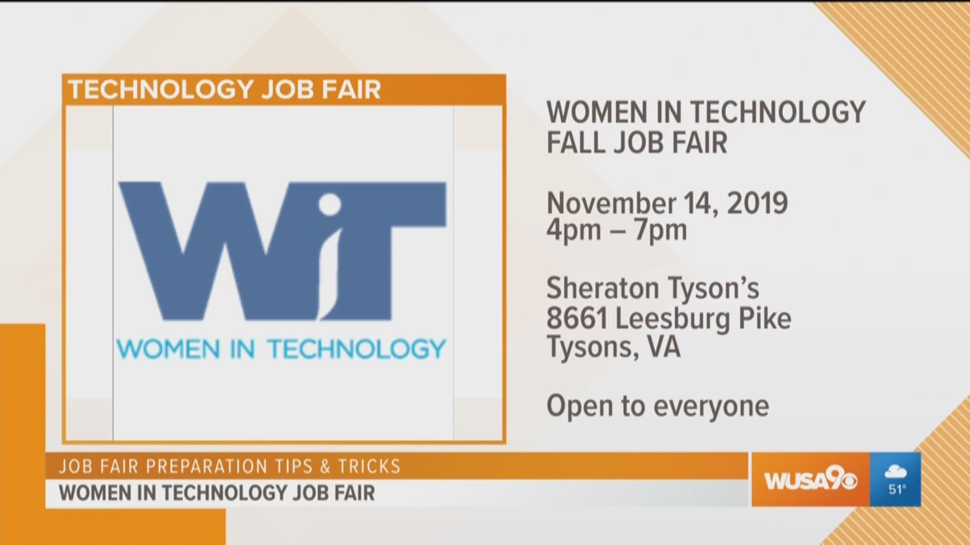 Daphne Wotherspoon and Carrie Drake of Women in Technology chat about the upcoming job fair on Nov. 14 in McLean, Va.