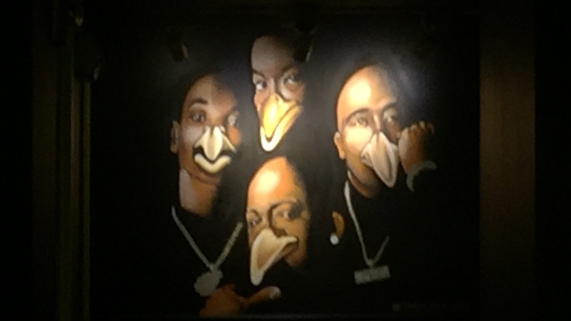 Black Rapper Chicken New DC restaurant featured art depicting black rap artists as chickens ...