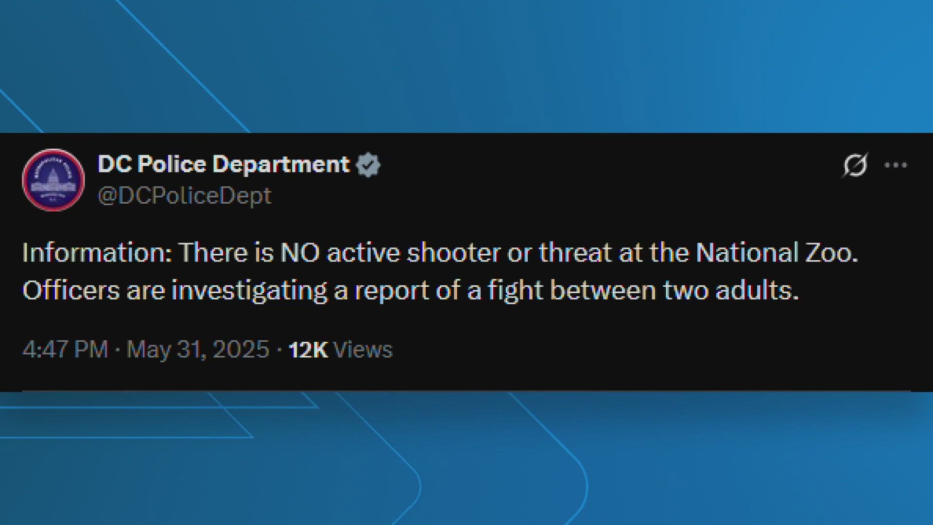 Some were startled by an increased police presence at the National Zoo on Saturday.