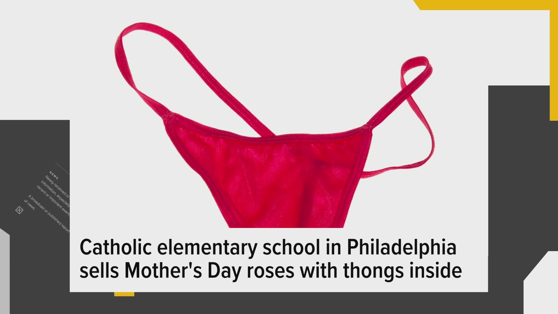 Parents were surprised when their child brought home a rose that was filled with red lingerie for Mother's Day.