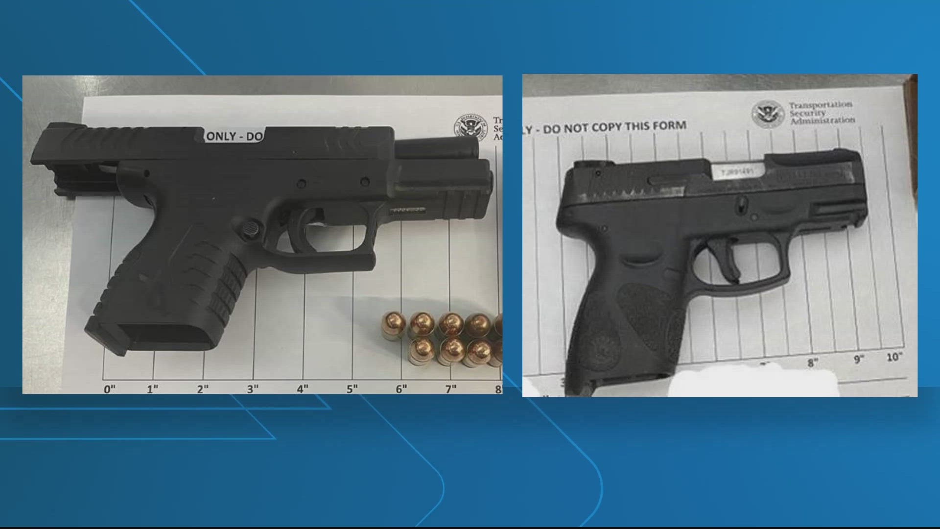 Two men were stopped from bringing loaded handguns on flights at Dulles International Airport within two days apart, according to TSA.