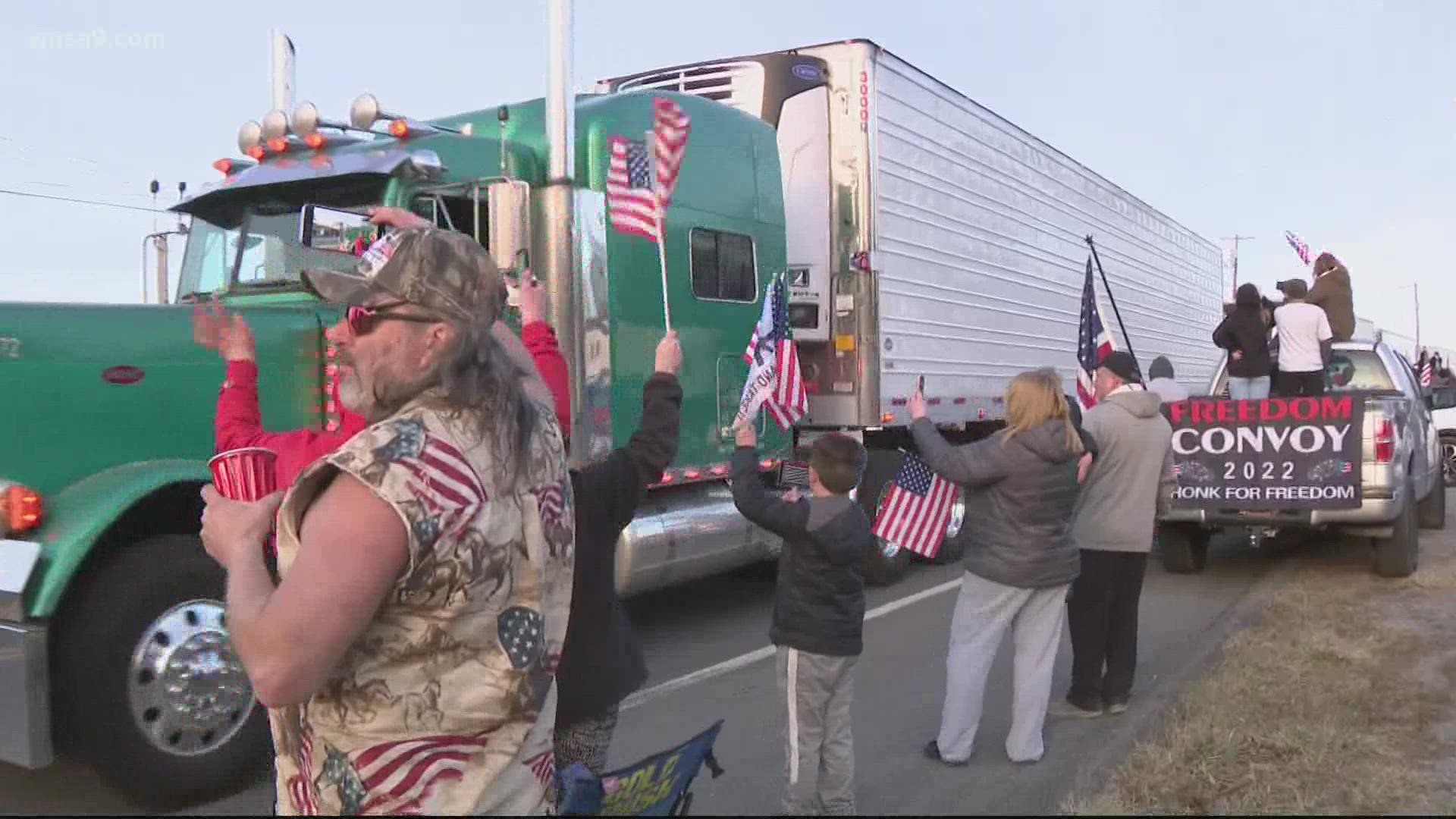 Several trucker convoys, from across the country, converged in western Maryland Friday with plans to head toward the DC area over the weekend.