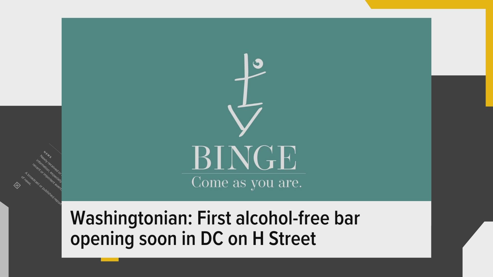 The Binge Bar is set to open on H Street in D.C. Drinks will cost $6-$15 on average.