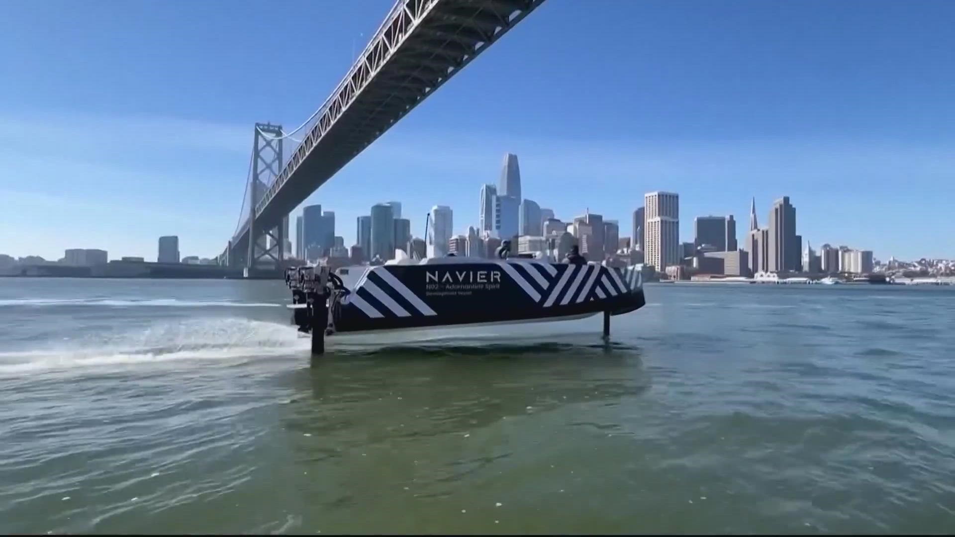 Officials claim besides its environmental benefits, the boat keeps passengers from getting motion sick because it stays above the water/waves.