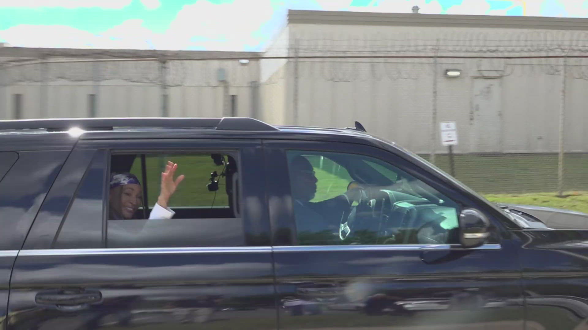 Karen Huger has been released after six months behind bars on four counts of drunk driving. 
