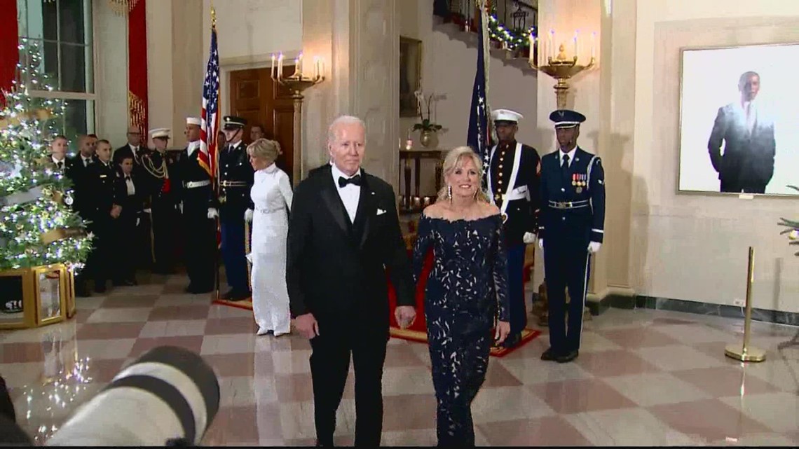 Biden's first state dinner at the White House brings out stars, glamour