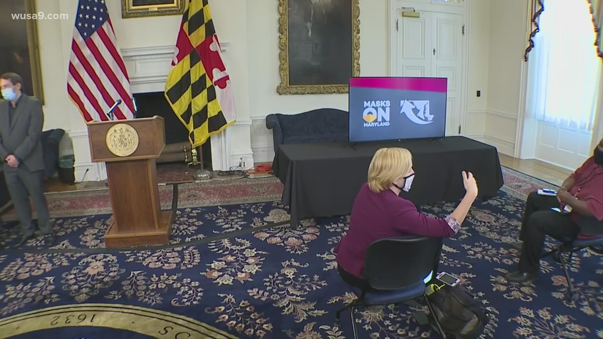 The state's hospitalizations are sharply increasing. Gov. Hogan provides live updates on Maryland's health and economic recovery.