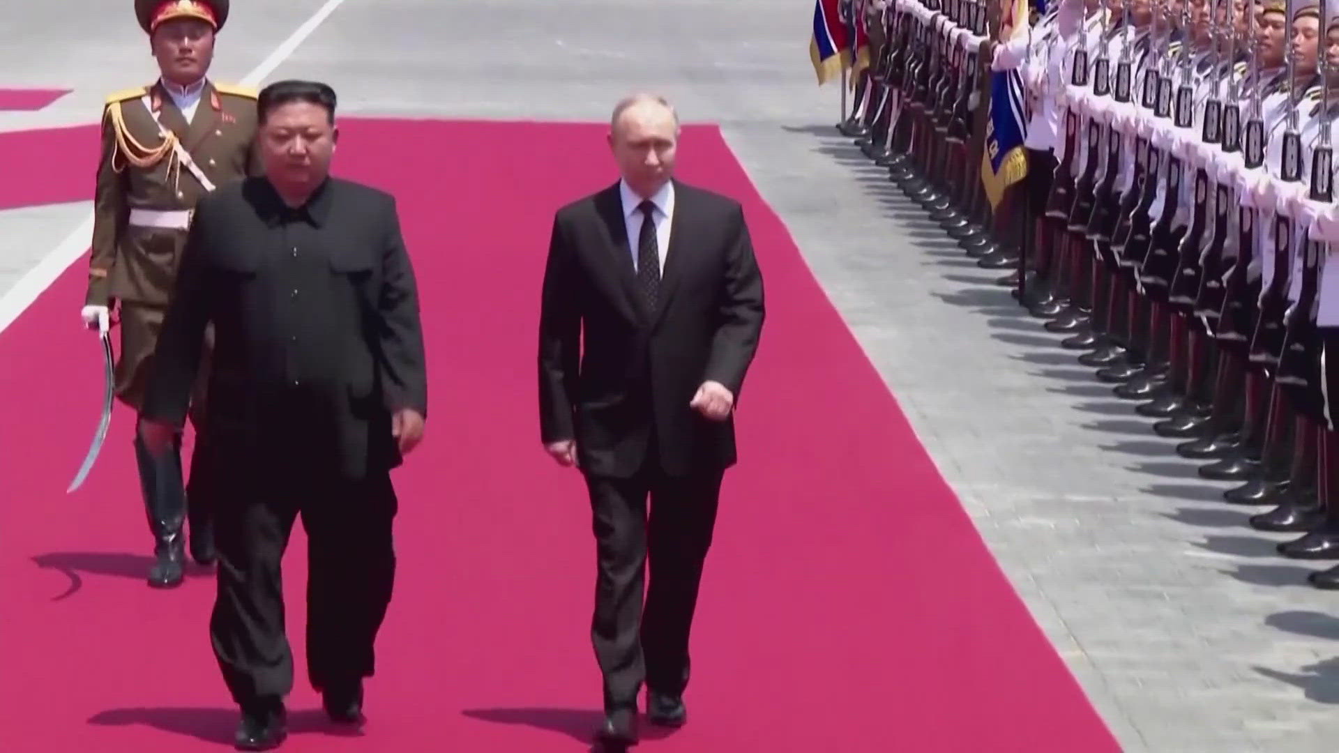 Russian President Vladimir Putin met with North Korean leader Kim Jong Un today in North Korea's capitol.