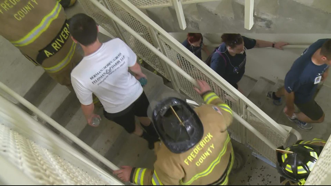 110 flights up retracing steps at the 911 memorial stair climb | wusa9.com