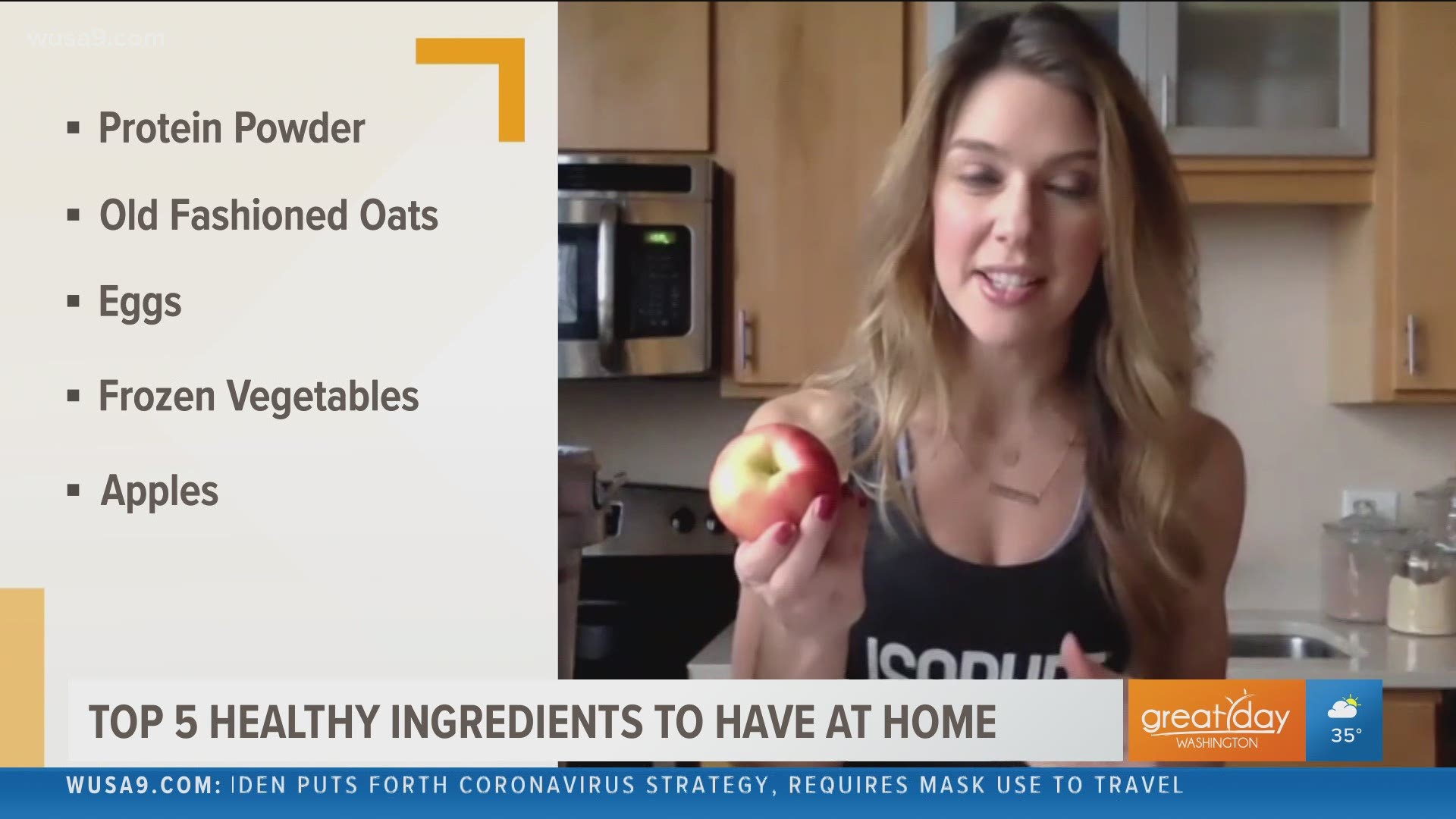 Nutrition coach and personal trainer, Brianna Bernard says you should keep these five foods in your pantry.