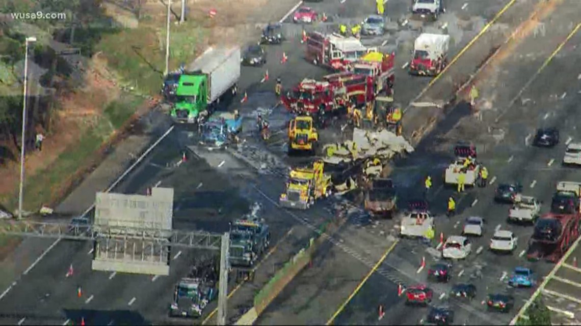 Fiery truck crash shuts down Beltway during Thursday afternoon commute ...