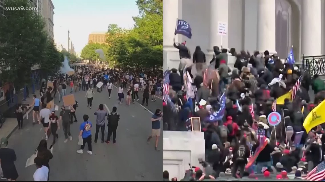 Police response Capitol riot vs Black Lives Matter protests | wusa9.com