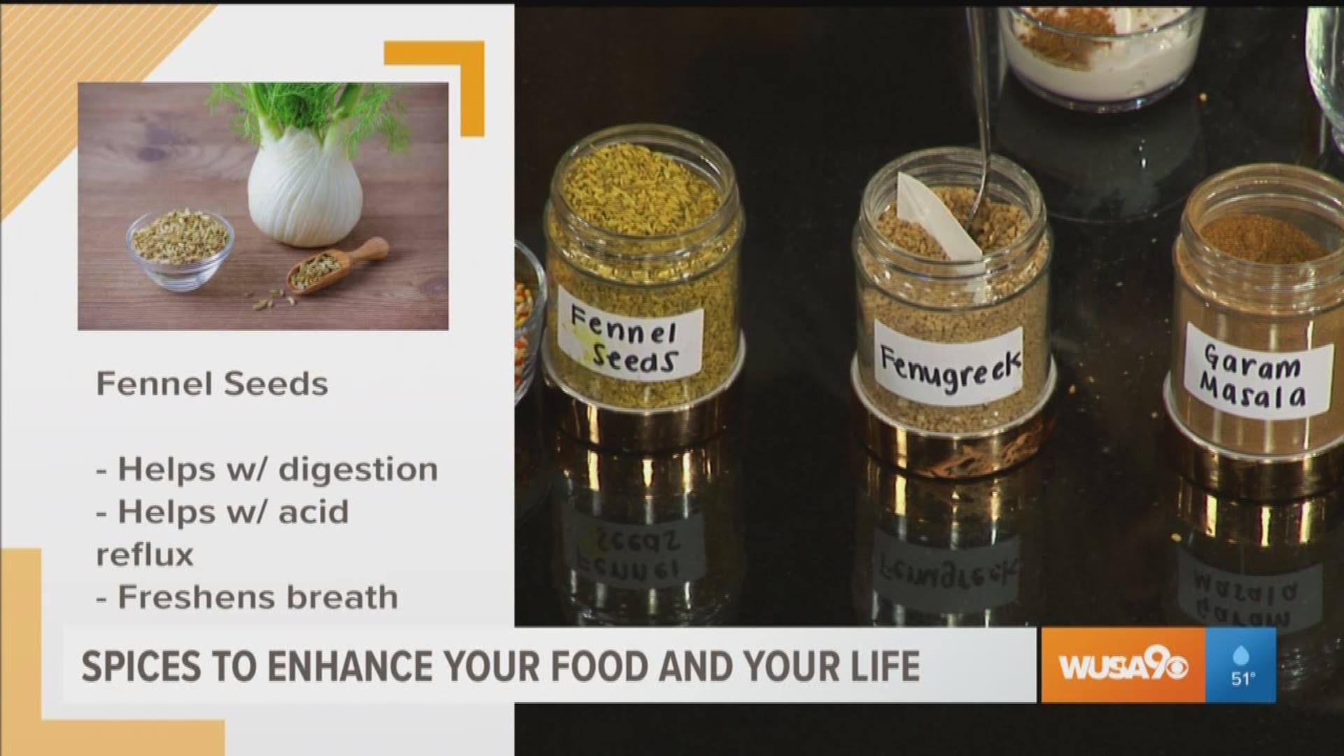 Author of "Spice for Life" Dr. Minni Malhotra shares her list of spices that add flavor to your food while at the same time enhancing the flavor of your food.