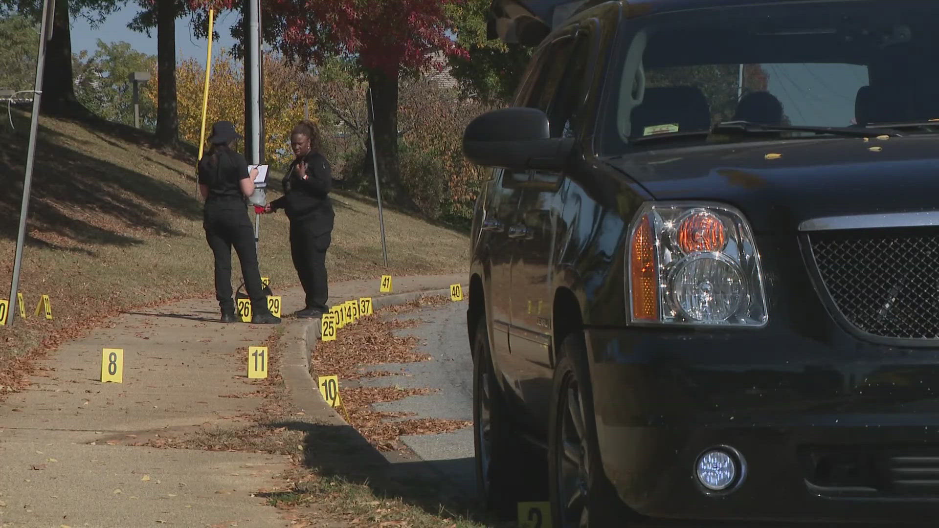 Detectives in Prince George's County are working to determine what led up to a man being found shot dead inside a car in Landover Tuesday morning.