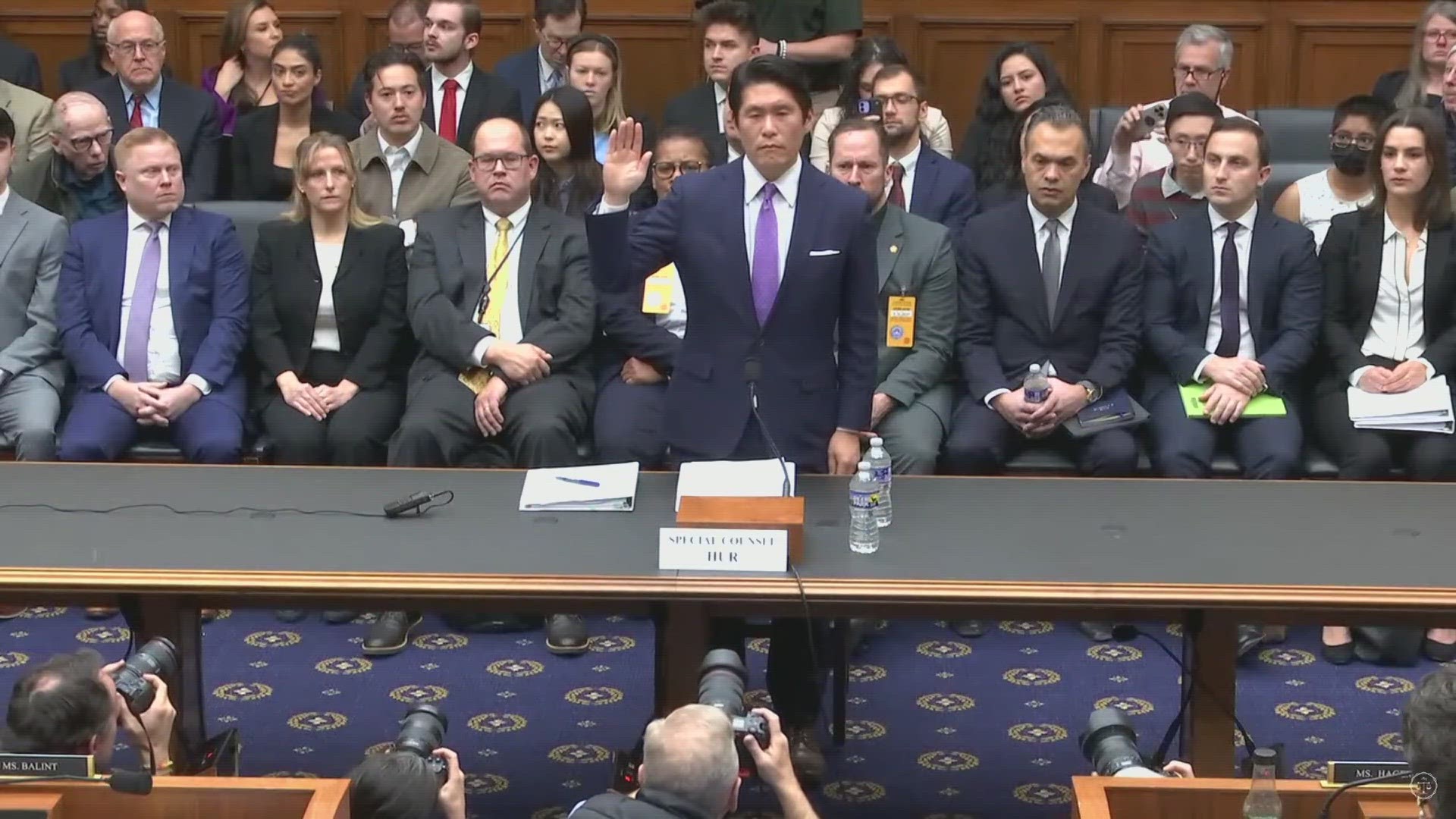 Lawmakers from the House questioned Robert Hur -- the special counsel who investigated how President Biden handled those documents.