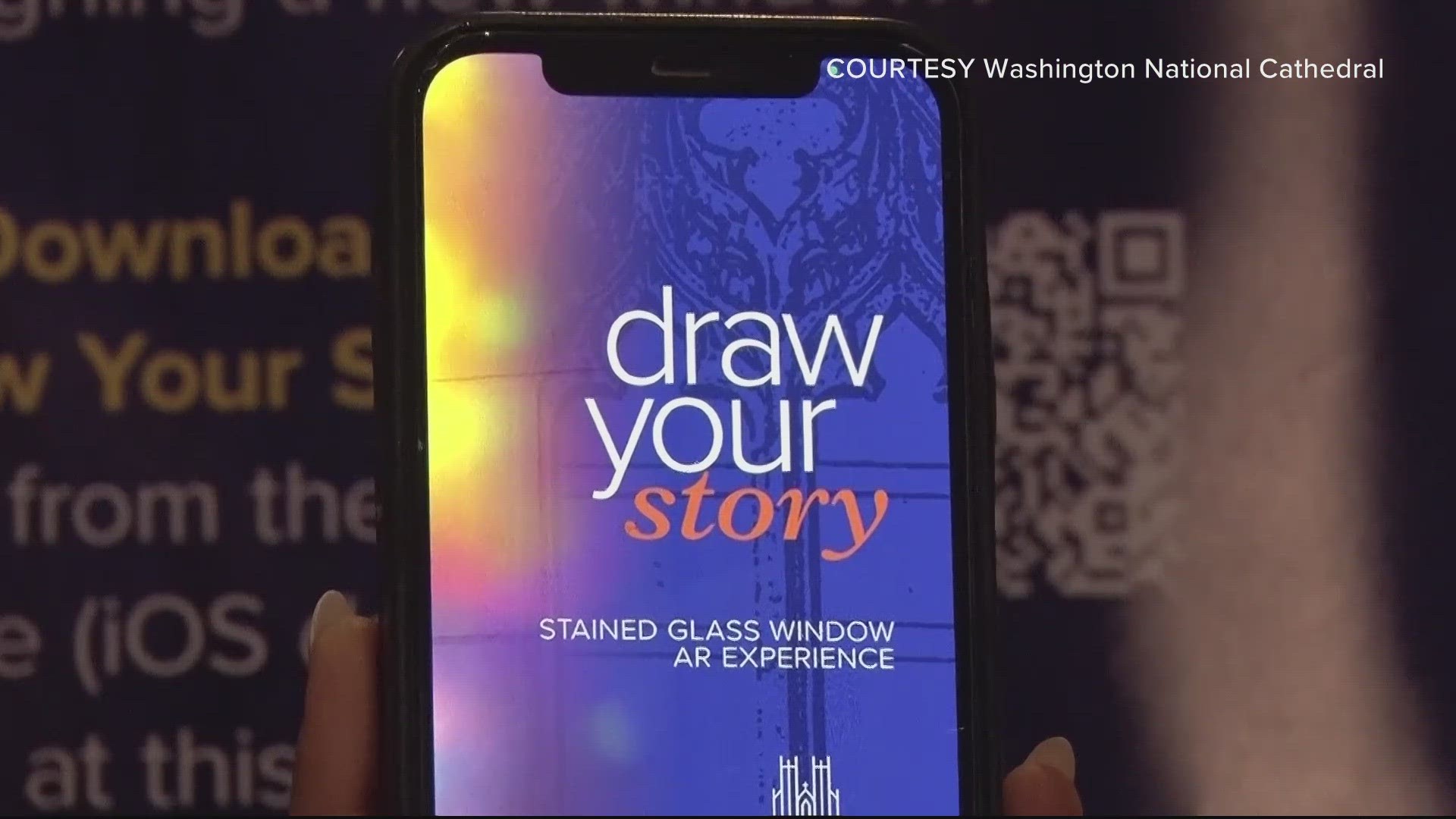 The Washington National Cathedral lets you share your art on stained glass using a new app. Here's how it works.