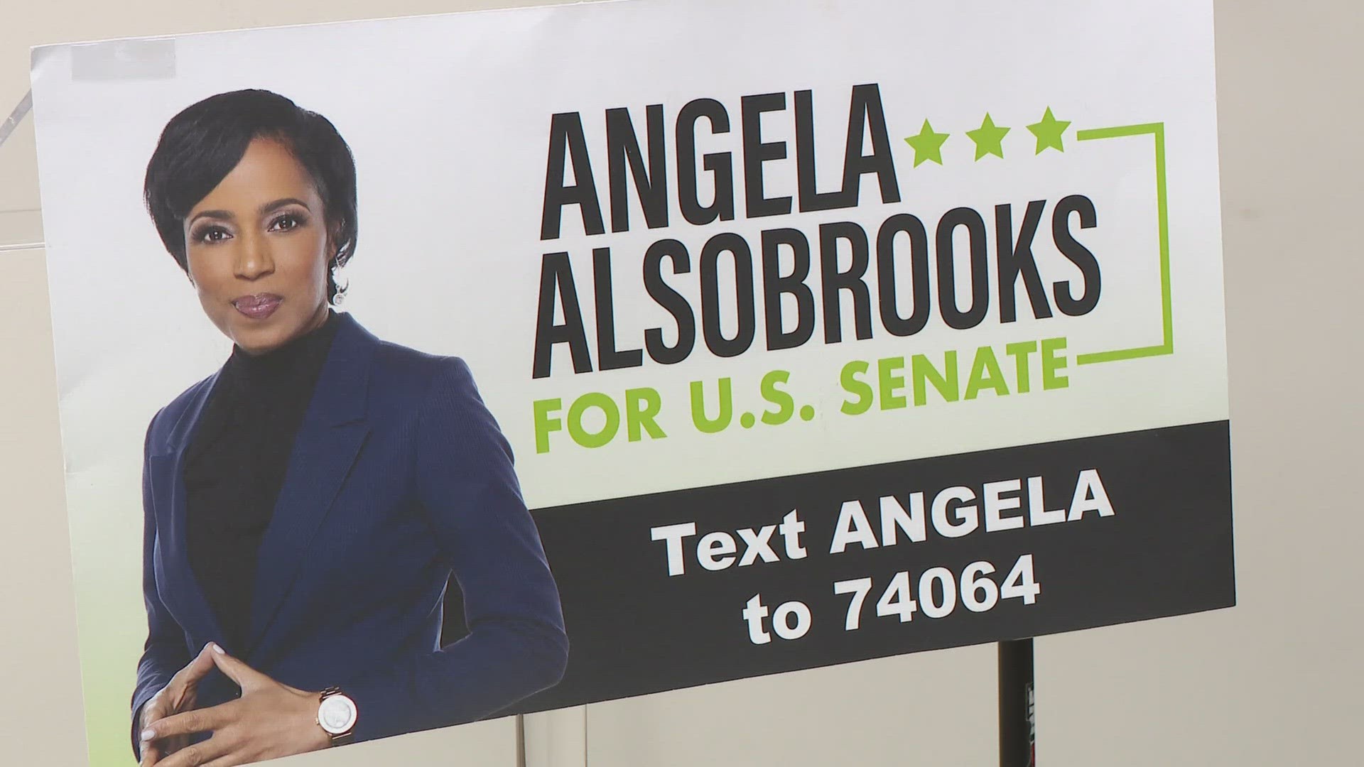 ANGELA ALSOBROOKS, THE CURRENT PRINCE GEORGE'S COUNTY EXECUTIVE, IS RUNNING FOR THE SENATE SEAT THAT IS BEING VACATED BY BEN CARDIN.