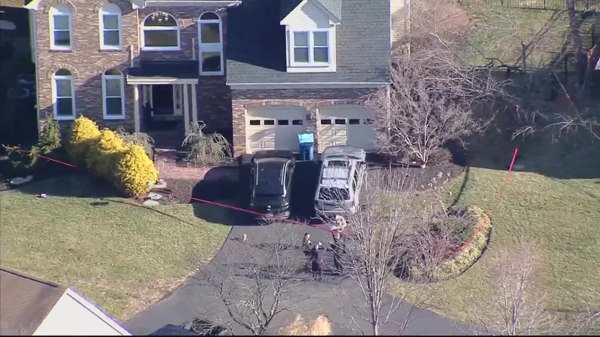 Two people are dead, and according to police, a man told 911 dispatchers that he shot a man who stabbed his wife inside his Fairfax County home on Friday morning.