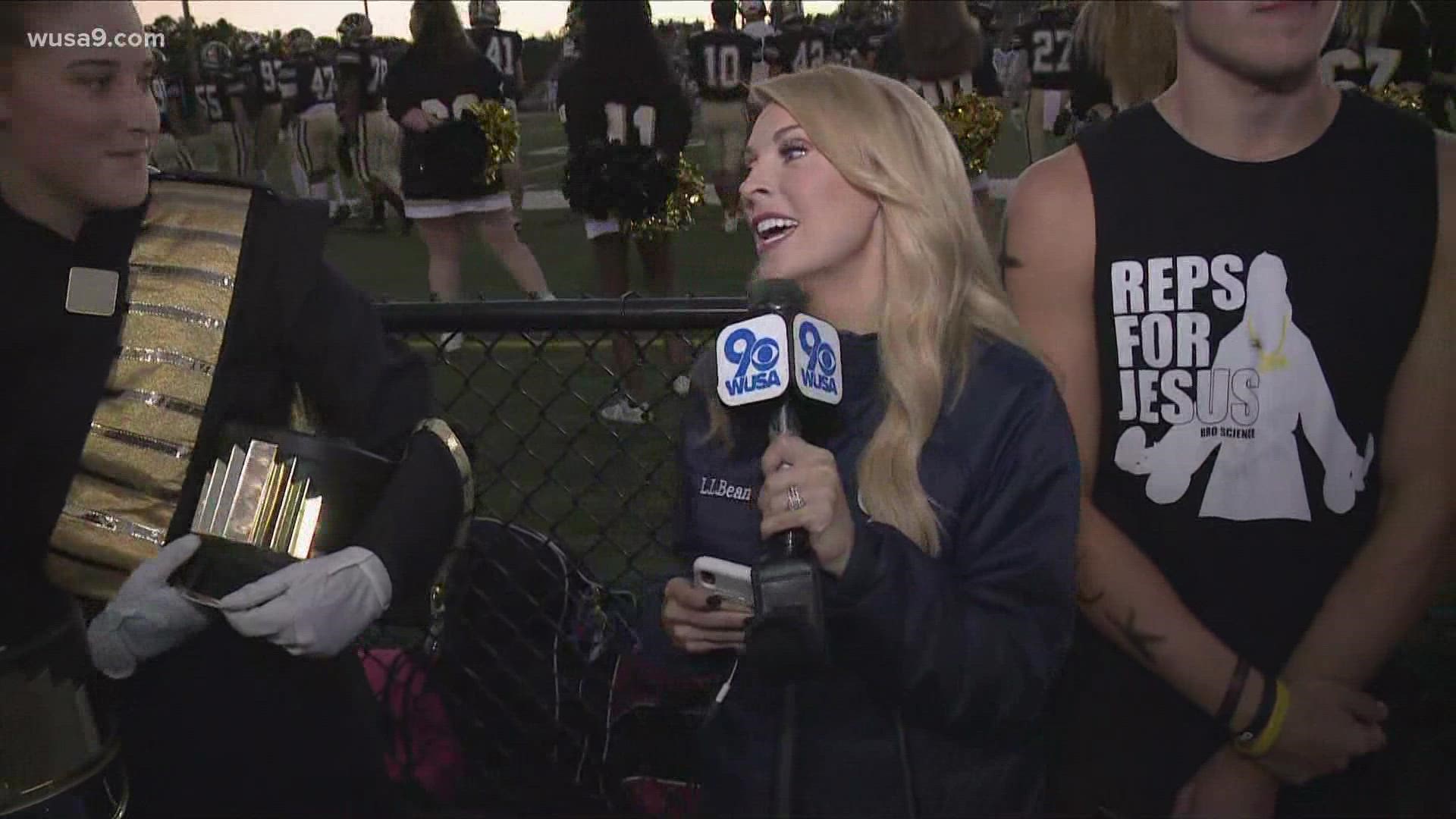 WUSA9's Sharla McBride hangs with the fans at  Westfield High School for our Game of the Week.