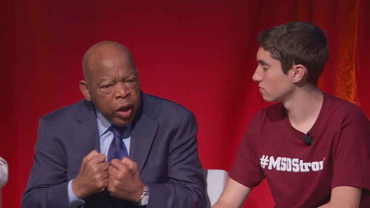 Rep. John Lewis talks to DC students about activism