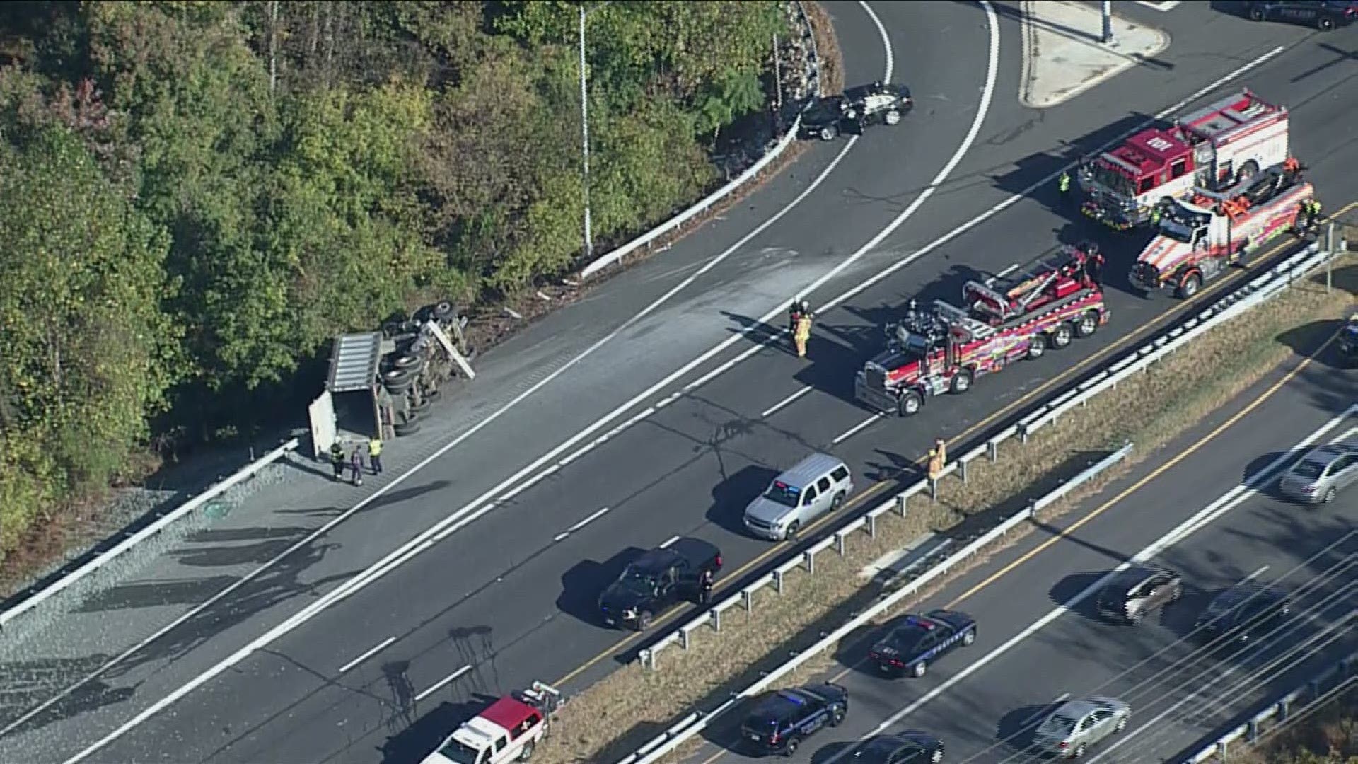 Officials say the driver of a dump truck is dead after a crash on Route 29 at Edge River.