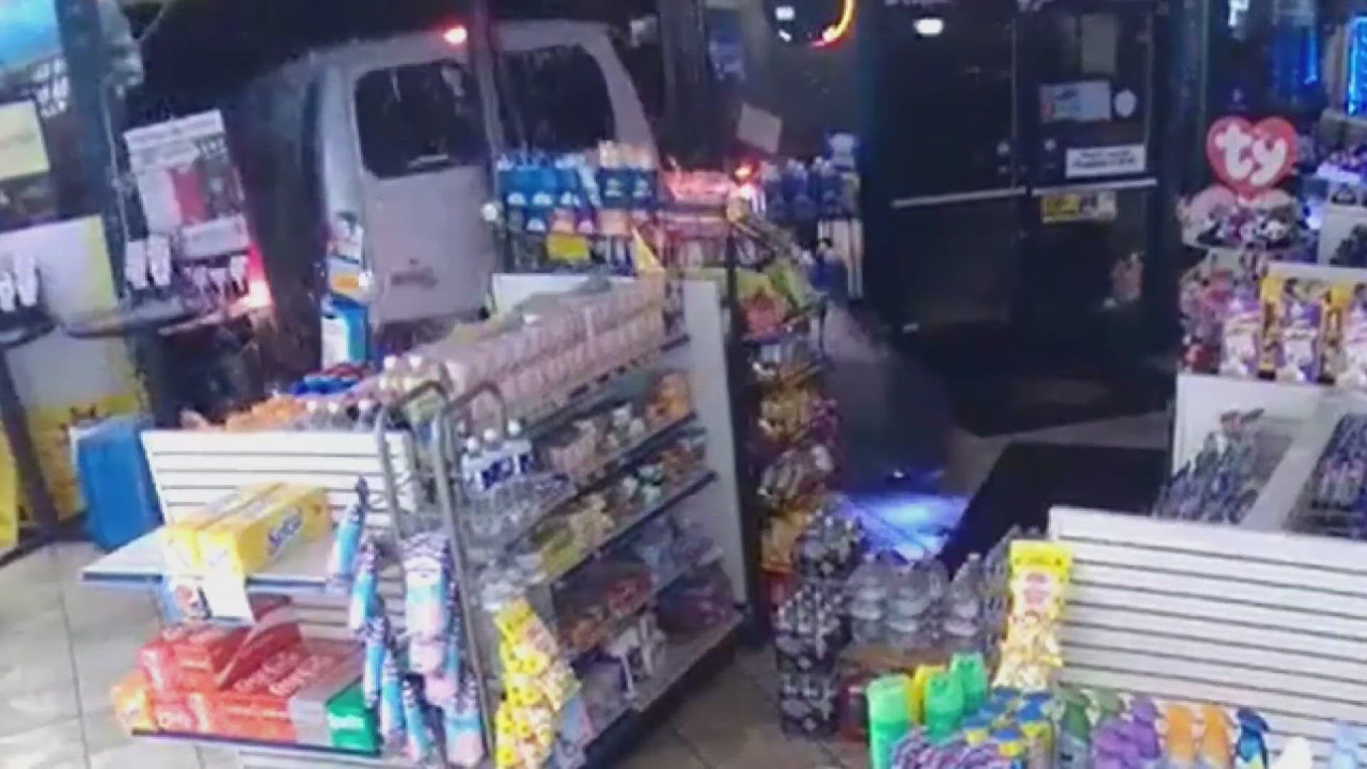 Montgomery County police are investigating a brazen smash-and-grab robbery Monday in which thieves stole an entire ATM from a Germantown gas station.