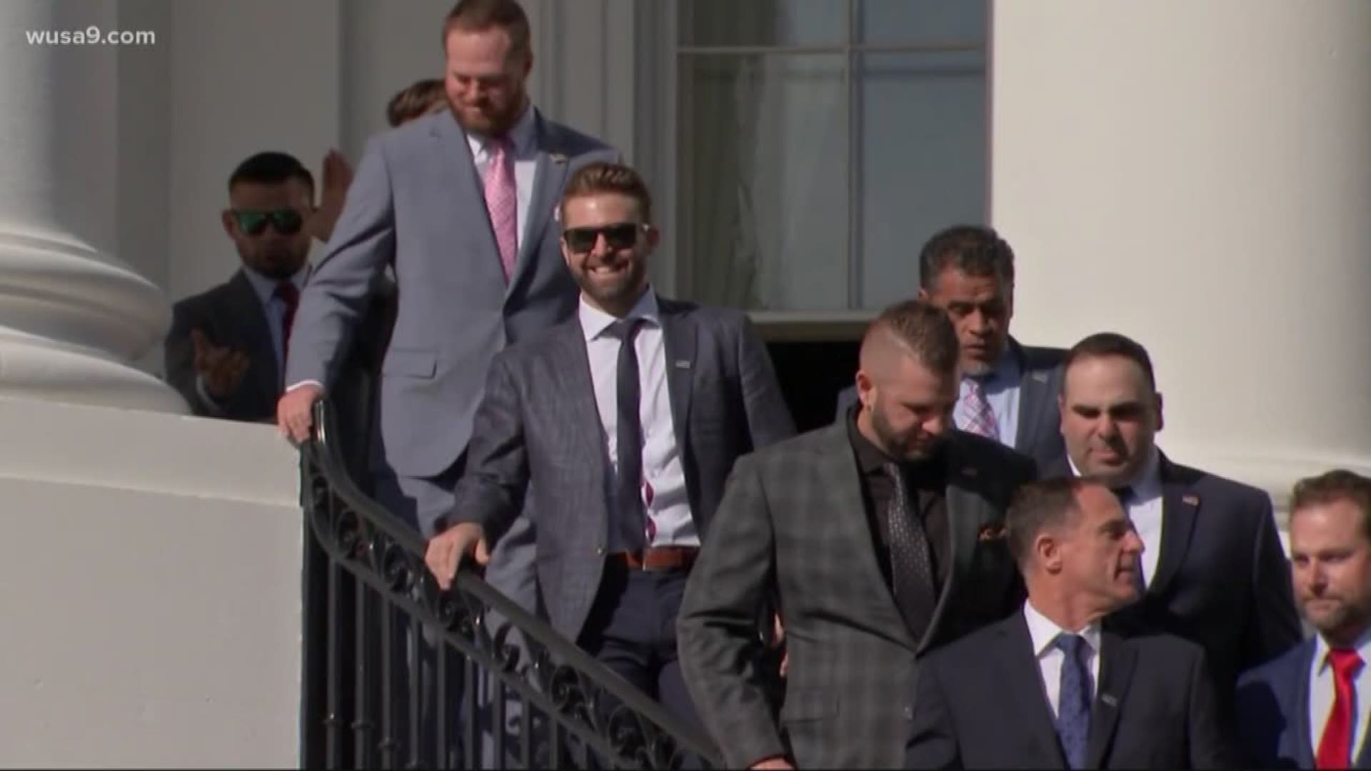 Politics took a back seat at the White House during the Nationals visit.