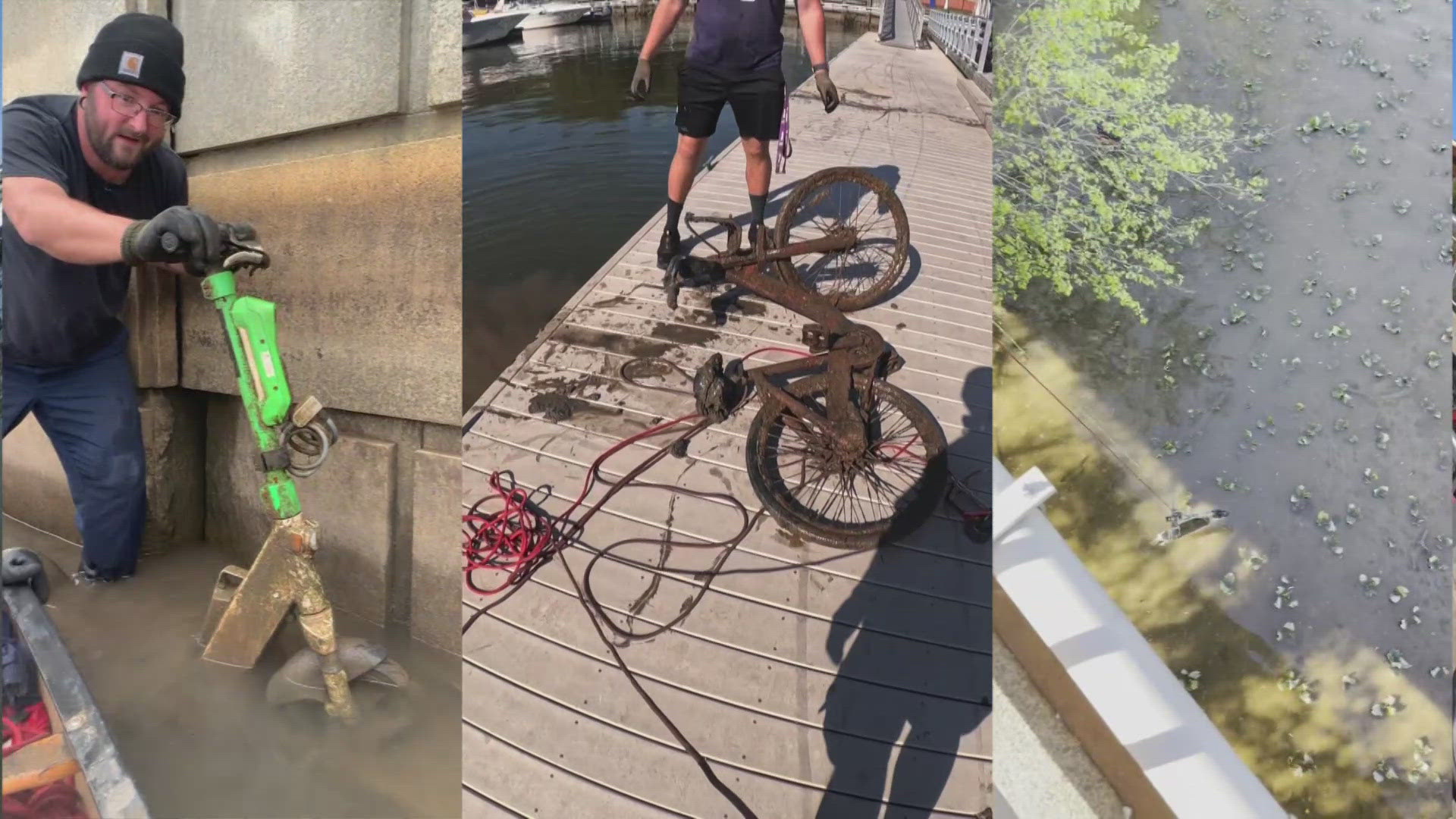 The hobbyists say they try to clean up area waterways, then scrap, donate, or keep some of what they find.