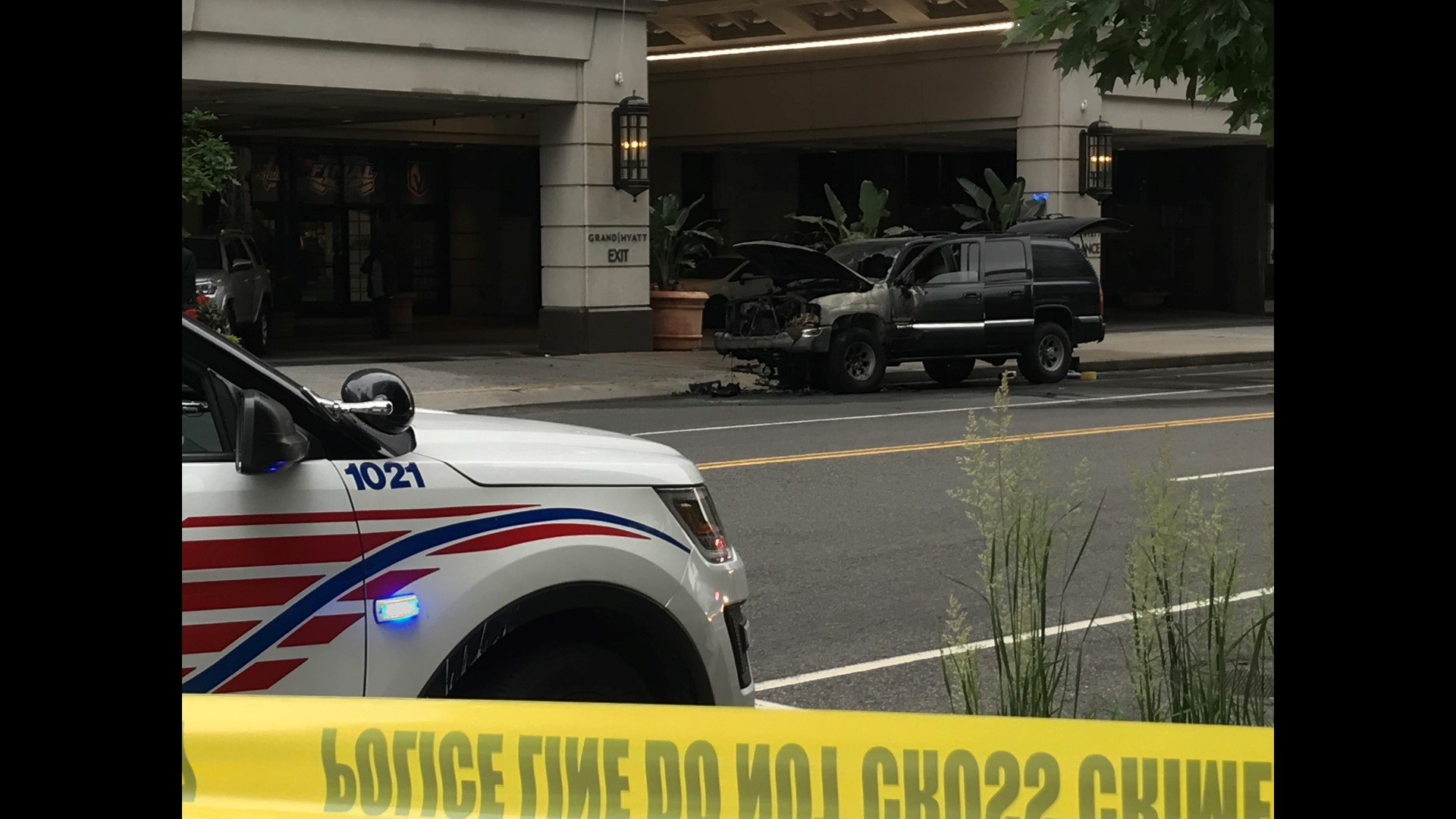 Police chase ends in fiery crash in downtown DC | wusa9.com