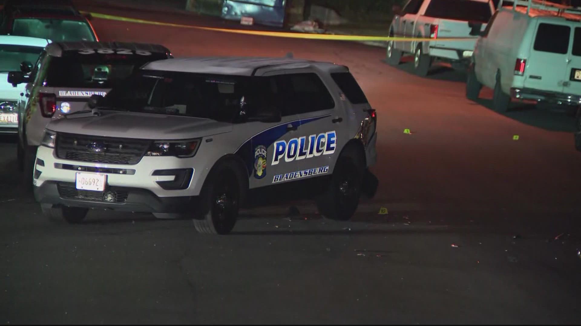 Bladensburg Police officers were investigating a suspicious situation with two people, which led to officers firing shots and initiated a police pursuit late Sunday