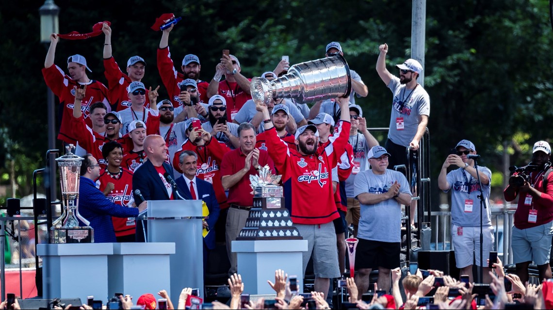 Searching for the Stanley Cup after the Caps' victory parade