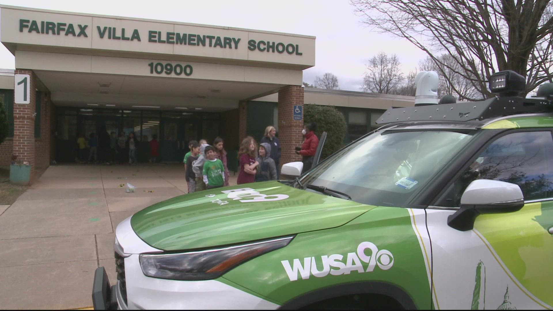 Meteorologist Kaitlyn McGrath visited Fairfax Villa Elementary School for today's WUSA9 Weather Classroom visit.