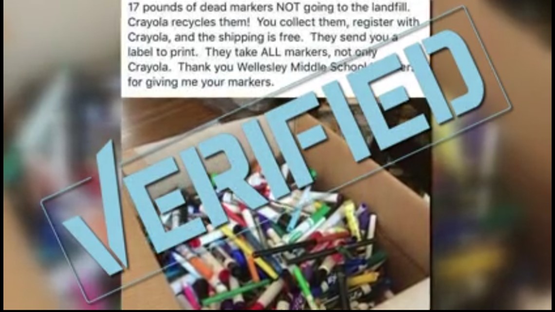 Verify Crayola S Used Markers Recycling Program Is The Real Deal Wusa9 Com