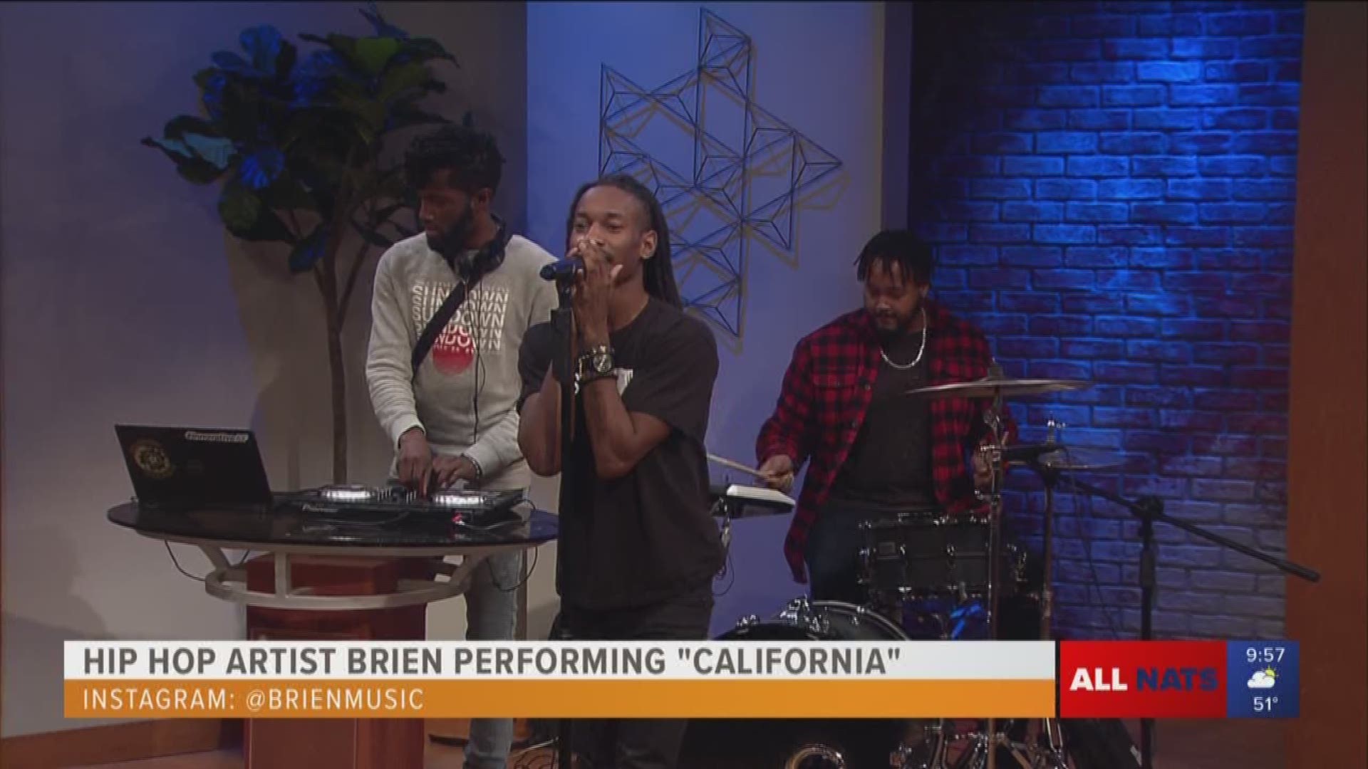 This week's DMV soundcheck artist Brien performs his song "California". This segment was sponsored by the  DC OCTFME.